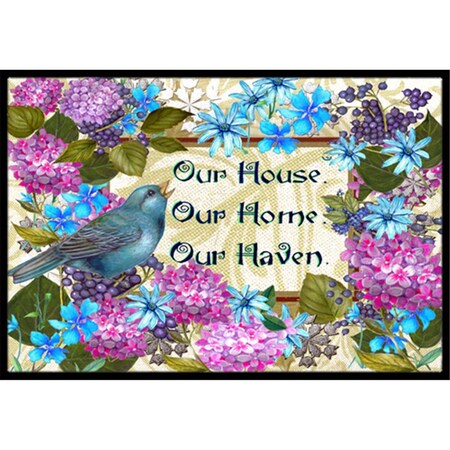 Carolines Treasures Our House Our Home Our Haven Indoor and Outdoor Mat- 24 x 36 in. PJC1102JMAT